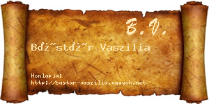 Bástár Vaszilia névjegykártya